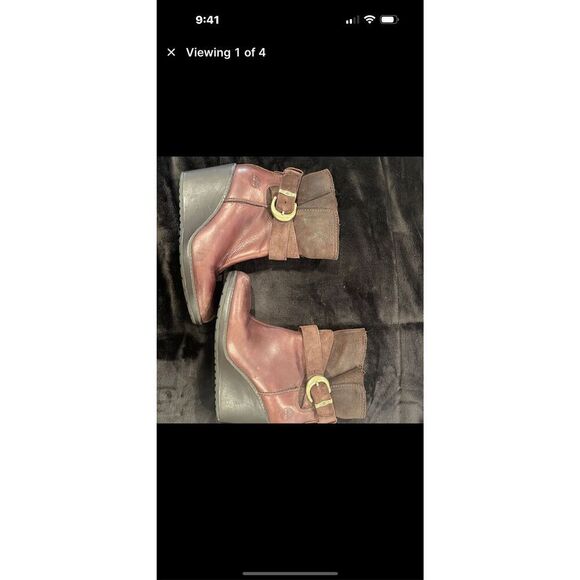 Timberland brown wedge boots.  Size 7. - Picture 5 of 5